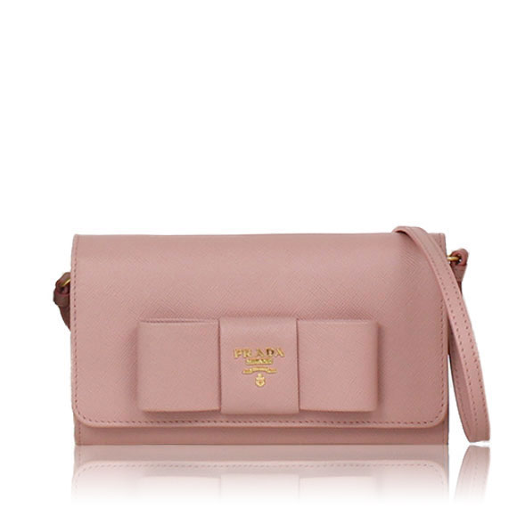 PRADA サフィアーノリボンチェーンウォレット 17&nbsp;x10&nbsp;x2cm(幅&nbsp;x 高さ&nbsp;x マチ)