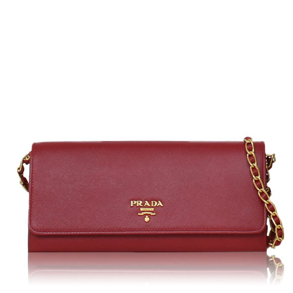 PRADA サフィアーノチェーンウォレット 20&nbsp;x10&nbsp;x1cm(幅&nbsp;x 高さ&nbsp;x マチ)