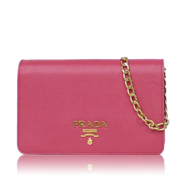 PRADA サフィアーノチェーンウォレット 18&nbsp;x11&nbsp;x4cm(幅&nbsp;x 高さ&nbsp;x マチ)