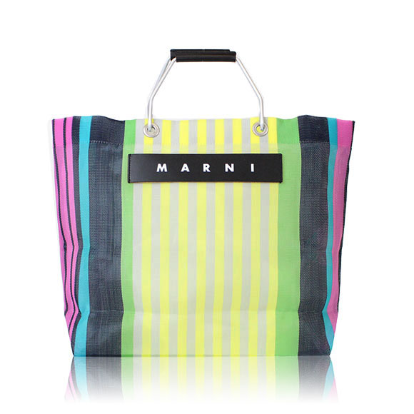 MARNI ストライプトートバッグ 33&nbsp;x33&nbsp;x12cm(幅&nbsp;x 高さ&nbsp;x マチ)
