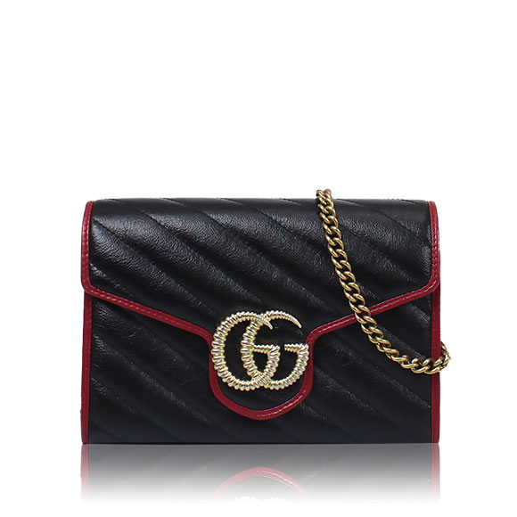 GUCCI GGマーモントチェーンウォレット 