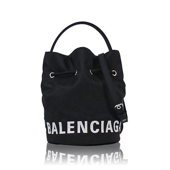BALENCIAGA ホイールドローストリングバケットバッグXS 
