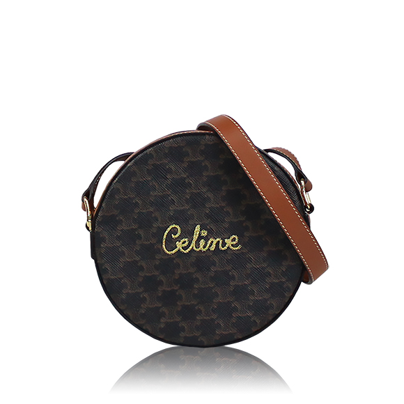 CELINE ラウンドパース 14&nbsp;x14&nbsp;x4cm(幅&nbsp;x 高さ&nbsp;x マチ)