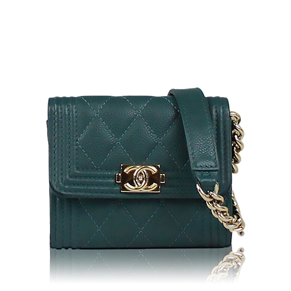 CHANEL ボーイシャネルチェーンウォレット 11&nbsp;x9&nbsp;x1cm(幅&nbsp;x 高さ&nbsp;x マチ)