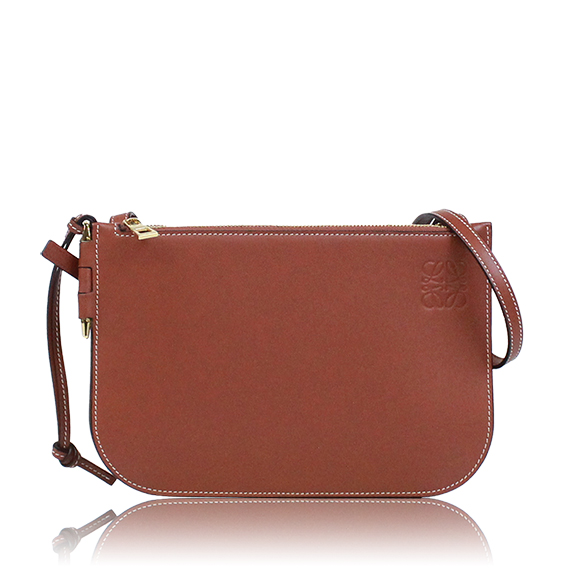 LOEWE ゲートダブルジップポーチ 21&nbsp;x14&nbsp;x1cm(幅&nbsp;x 高さ&nbsp;x マチ)