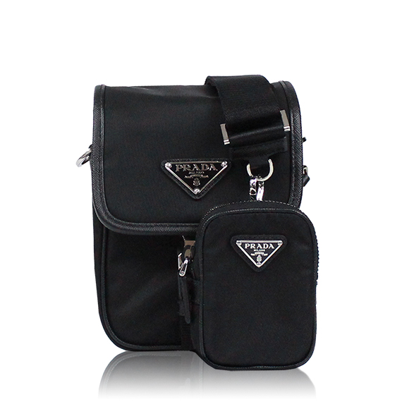 PRADA Re-Nylon xサフィアーノレザーショルダーバッグ 