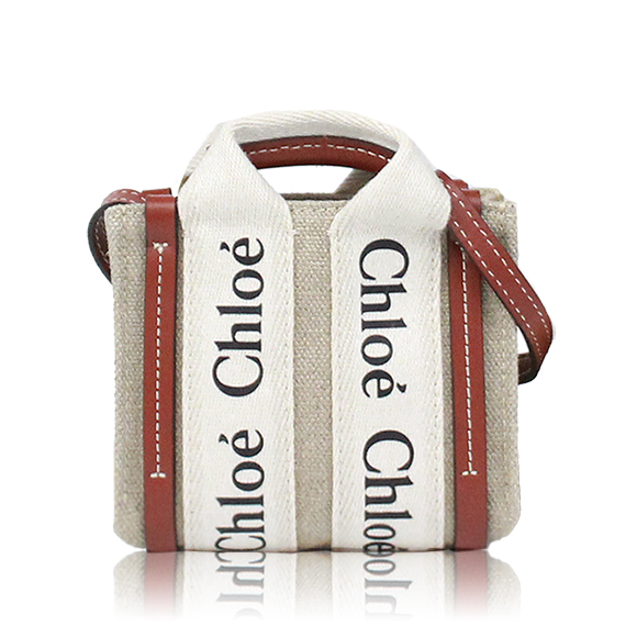 Chloe ウッディナノトートバッグ 12&nbsp;x12&nbsp;x4cm(幅&nbsp;x 高さ&nbsp;x マチ)