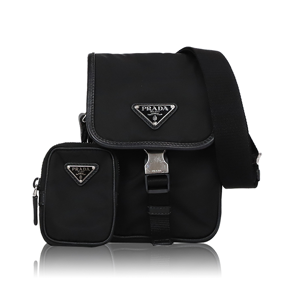 PRADA Re-Nylon xサフィアーノレザーショルダーバッグ 13&nbsp;x18&nbsp;x5cm(幅&nbsp;x 高さ&nbsp;x マチ)
