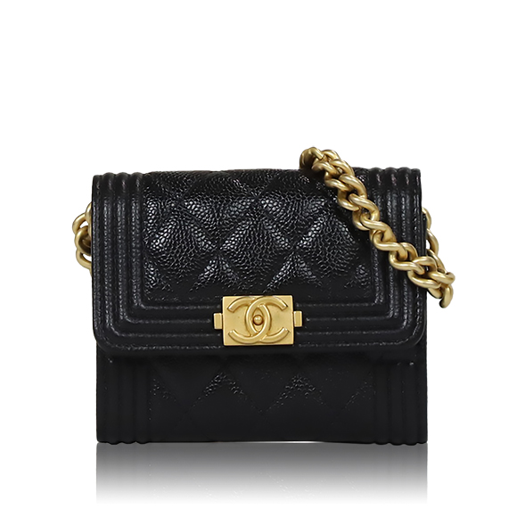 CHANEL ボーイシャネルチェーンショルダーバッグ 11&nbsp;x9&nbsp;x1cm(幅&nbsp;x 高さ&nbsp;x マチ)