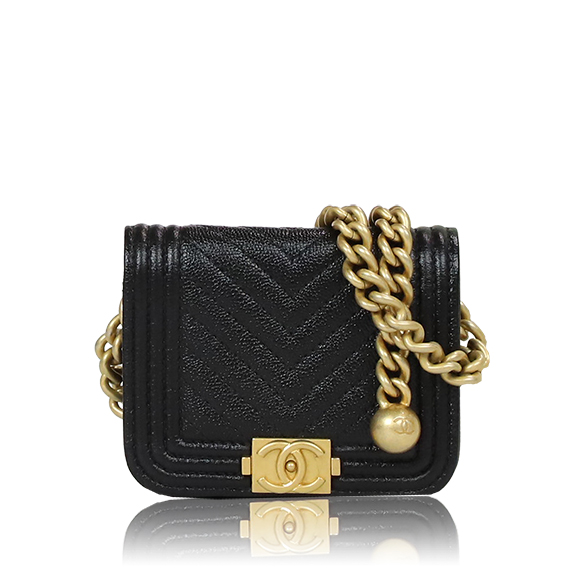 CHANEL ボーイシャネルチェーンショルダーバッグ 10&nbsp;x8&nbsp;x3cm(幅&nbsp;x 高さ&nbsp;x マチ)