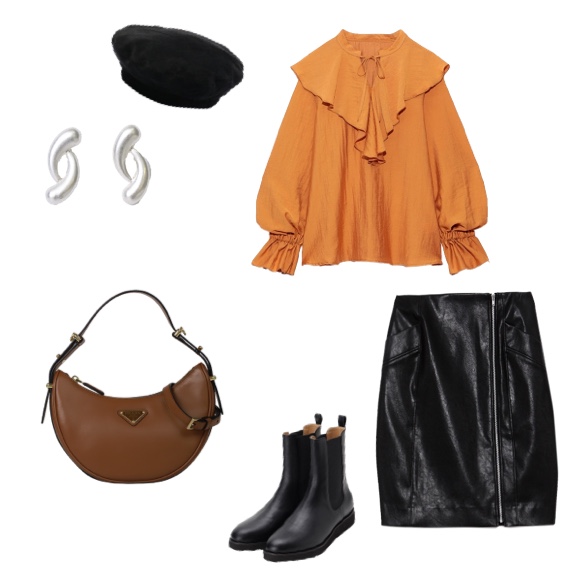 プラダアーケスモールレザーショルダーバッグ