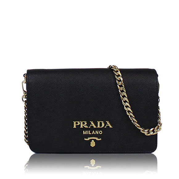 PRADA サフィアーノチェーンウォレット 18&nbsp;x11&nbsp;x4cm(幅&nbsp;x 高さ&nbsp;x マチ)