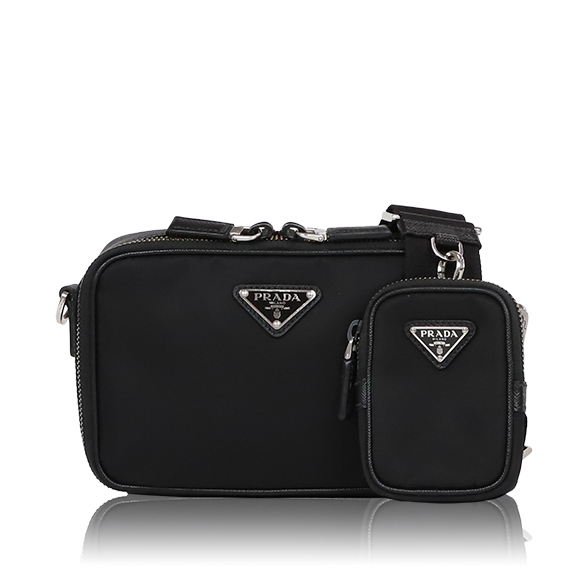 PRADA ブリックRe-Nylonxサフィアーノレザー バッグ 
