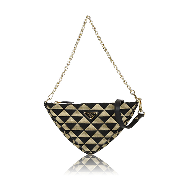 PRADA エンブロイダリージャカードファブリックミニバッグ 